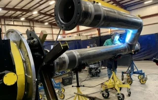 Jergens team performing process piping fabrication and welding in a southwest Michigan facility