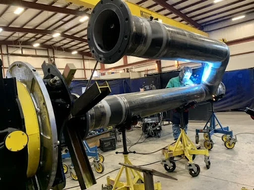 Jergens team performing process piping fabrication and welding in a southwest Michigan facility